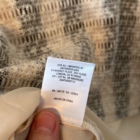 Anthropologie sweater blouse Sz M - Picture 6 of 10